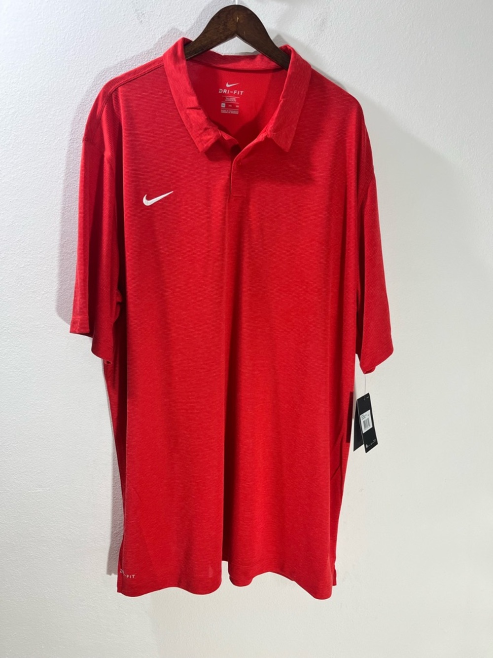 Nike Heather Polo Mens 3XLT University Red Athleisure Dri-FIT Short Sleeve NWT